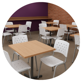 Evettore - conjunto de mesas e cadeiras